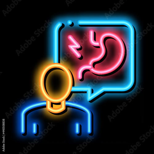 gastroenterologist doctor neon light sign vector. Glowing bright icon gastroenterologist doctor sign. transparent symbol illustration