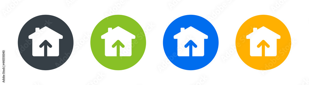 House with arrow up icon sign. Vector illustration House with arrow up icon sign. Vector illustration