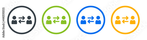 Exchange, swap, change icon sign. Vector illustration.