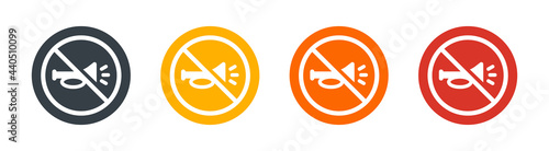 No horn icon vector sign.