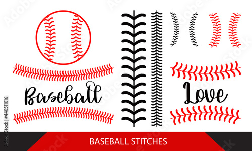 Baseball  Stitches  on a white background , vector design