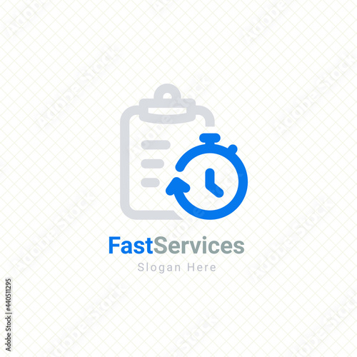 fast services delivery logo vector graphic design