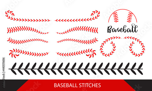 Baseball  Stitches  on a white background , vector design