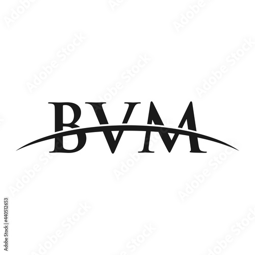 BVM initial swoosh horizon, letter logo designs inspiration for business