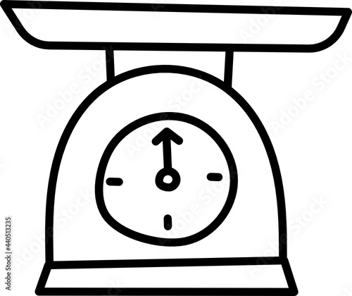 kitchen scale doodle icon