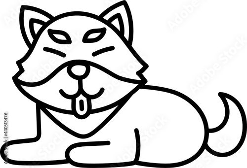 shiba inu doodle icon
