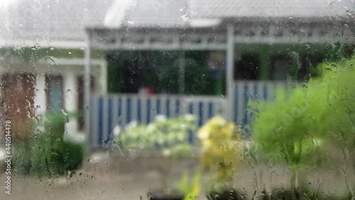 rainy day view from the window