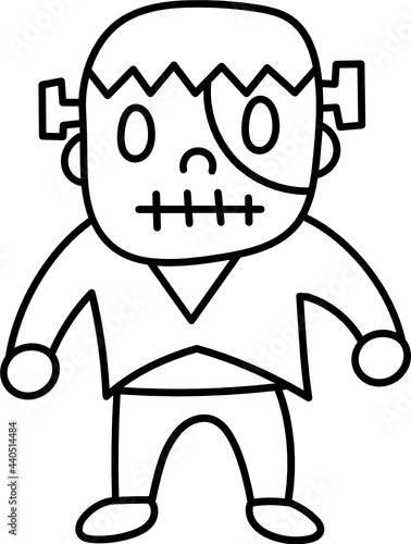 frankenstein doodle icon