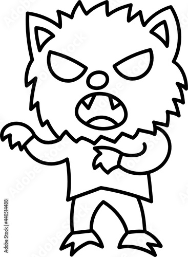 werewolf doodle icon