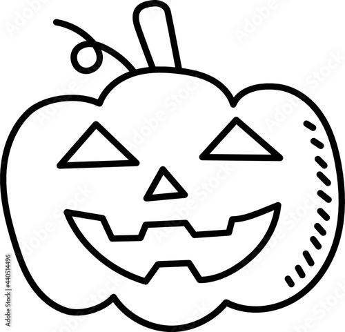 jack o lantern doodle icon