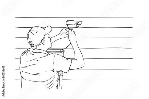 A technician is installing CCTV cameras in a house. Methods for monitoring environmental conditions to prevent crime