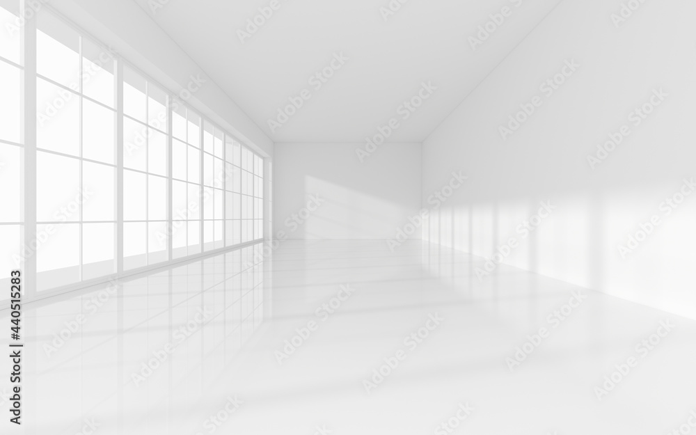 The white empty room, 3d rendering. The white empty room, 3d rendering.