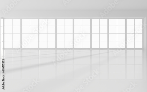 The white empty room  3d rendering.