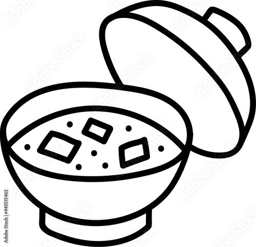 miso soup doodle icon