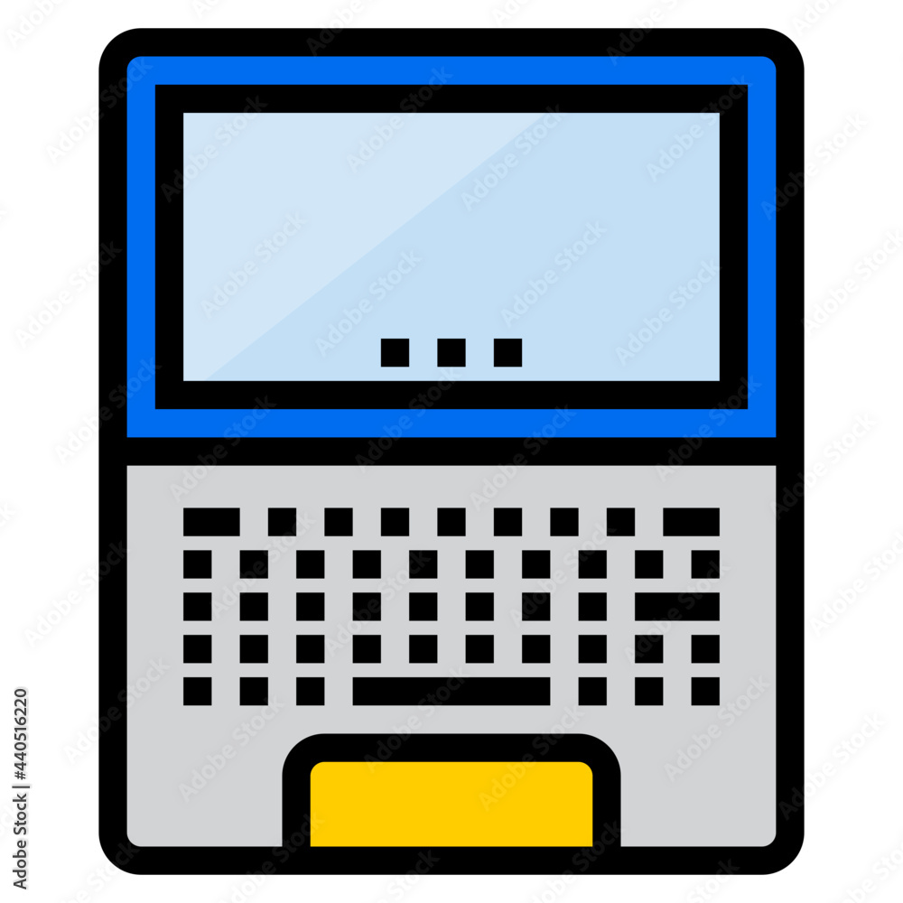Laptop color line style icon Laptop color line style icon
