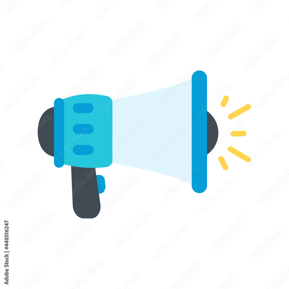 vector megaphone. A megaphone that shouts loudly alerts you of special discount news.