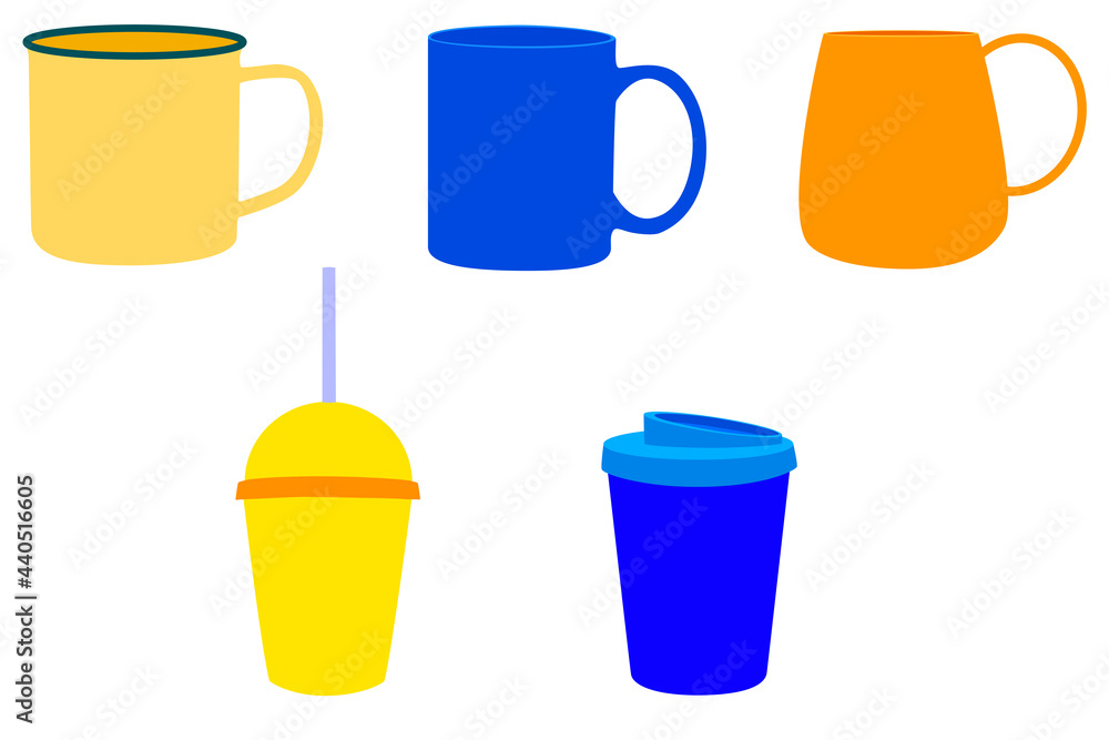 flat cup object illustration can be used as an additional object in your project flat cup object illustration can be used as an additional object in your project