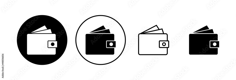 Wallet icon set. wallet vector icon Wallet icon set. wallet vector icon