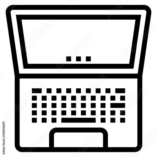 Laptop outline style icon