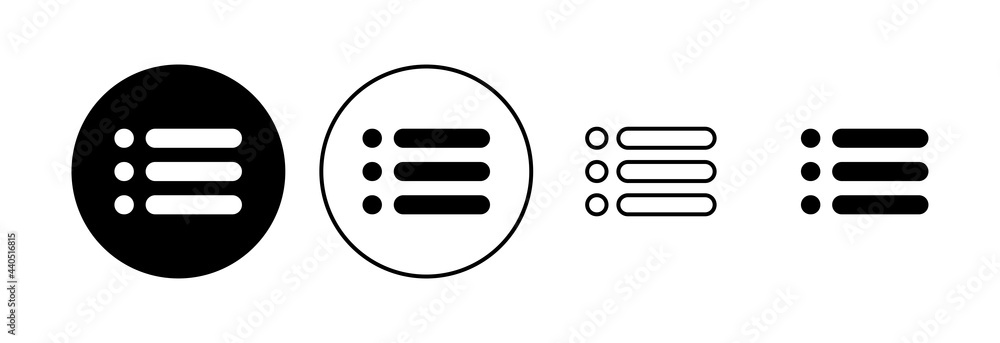 Menu Icon set. web menu icon. hamburger menu symbol