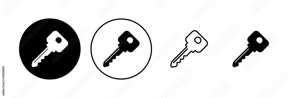 Key icon set. Key vector icon. Key symbol Key icon set. Key vector icon. Key symbol