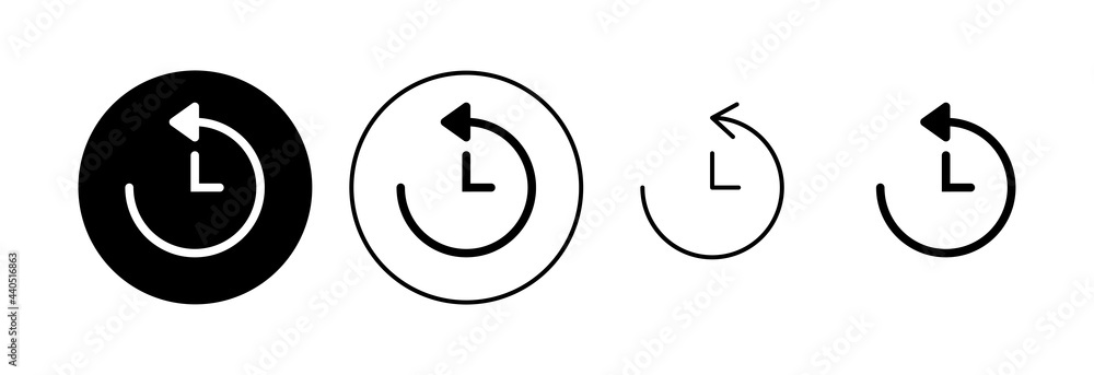 History icon set. recent event history History icon set. recent event history
