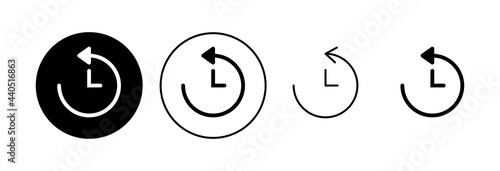 History icon set. recent event history