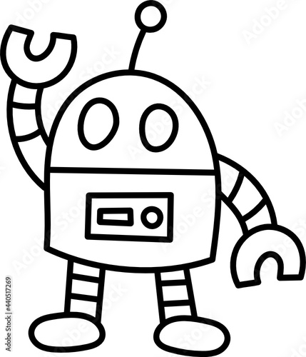 robot doodle icon