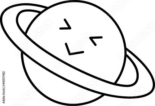 saturn doodle icon