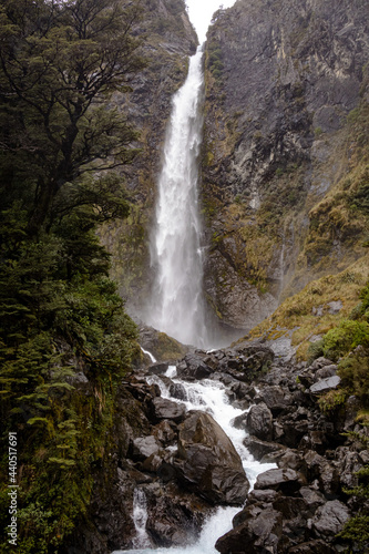 The Devil's Punchbowl waterfall in Arthur's Pass National Park