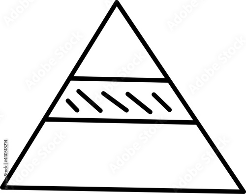 pyramid chart doodle icon