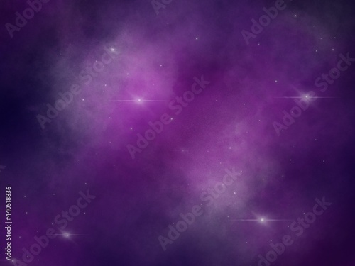 night scenery with colorful and light milky way full of stars in the sky