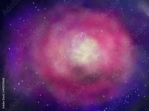 night scenery with colorful and light milky way full of stars in the sky