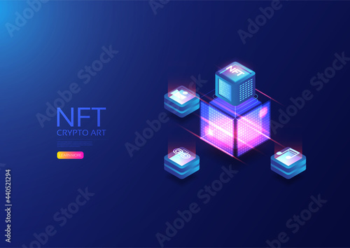 Isometric NFT with blockchain technology