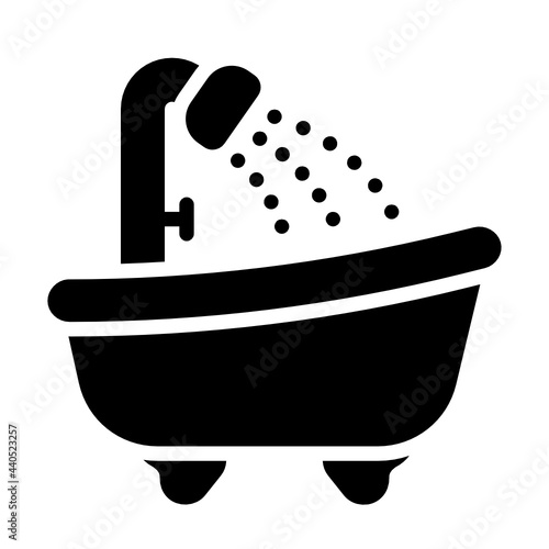 bathtub glyph icon
