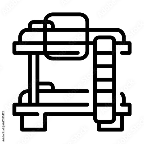 bunk bed line icon