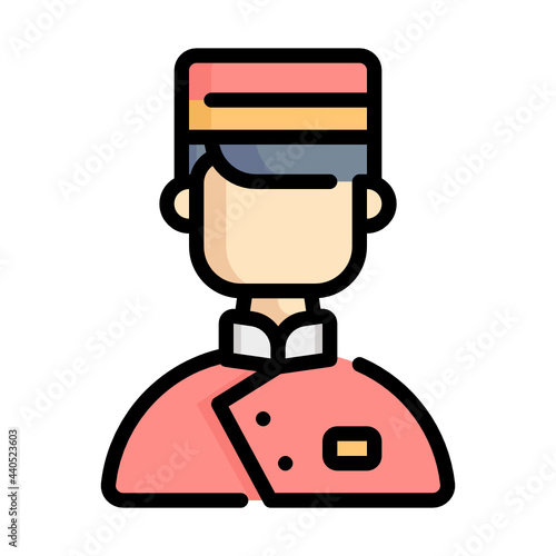 bellboy line color icon