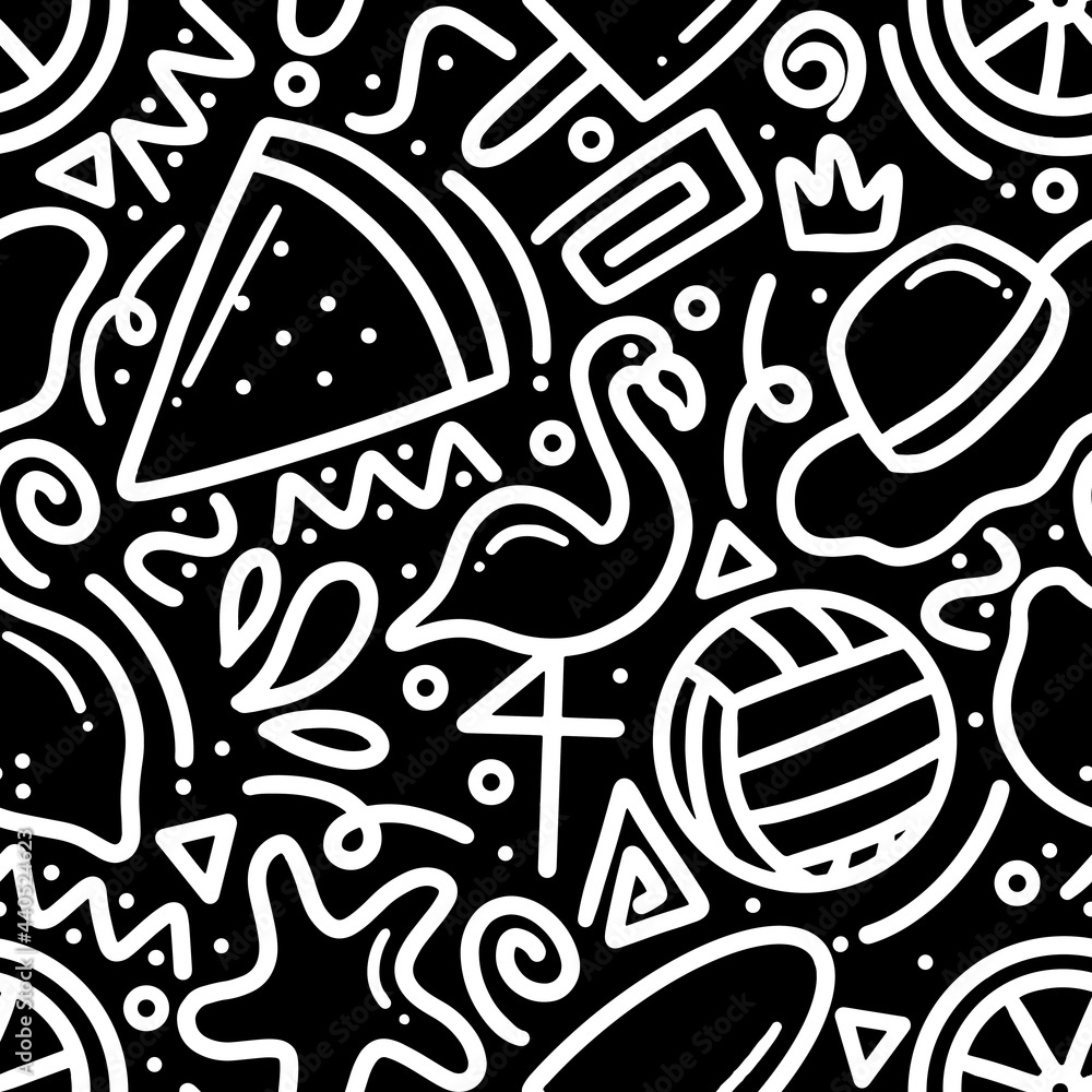 doodle set of summer holiday hand drawing doodle set of summer holiday hand drawing