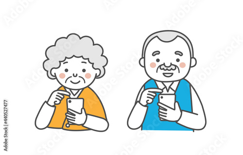おじいさんとおばあさんのイラスト