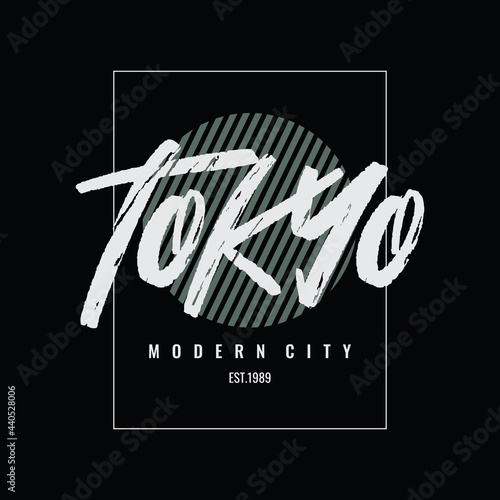 Canvas Print Tokyo typography vector illustration, perfect for the design of t-shirts, shirts