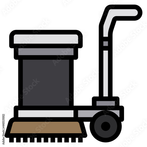 Floor Scrubber line icon