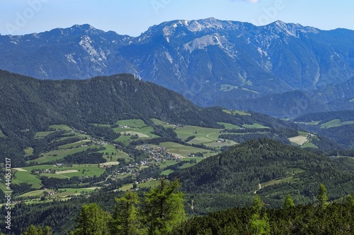 Fototapeta Naklejka Na Ścianę i Meble -  Blick von Hutterer Höss auf Vorderstoder und Nationalpark Kalkalpen