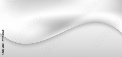 Fototapeta Naklejka Na Ścianę i Meble -  Abstract white and grey gradient smooth wave shape background