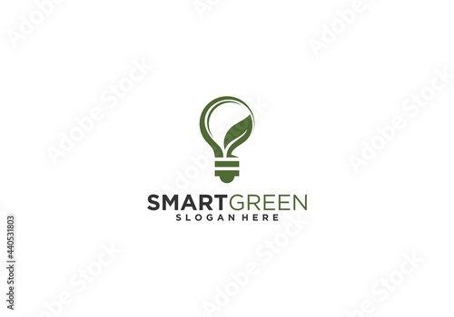 smart garden logo with lights and leaves that reflect intelligence in gardening © a r t t o 23