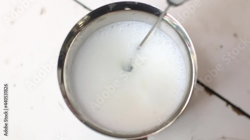 Milk foam, coffee, cream, milk