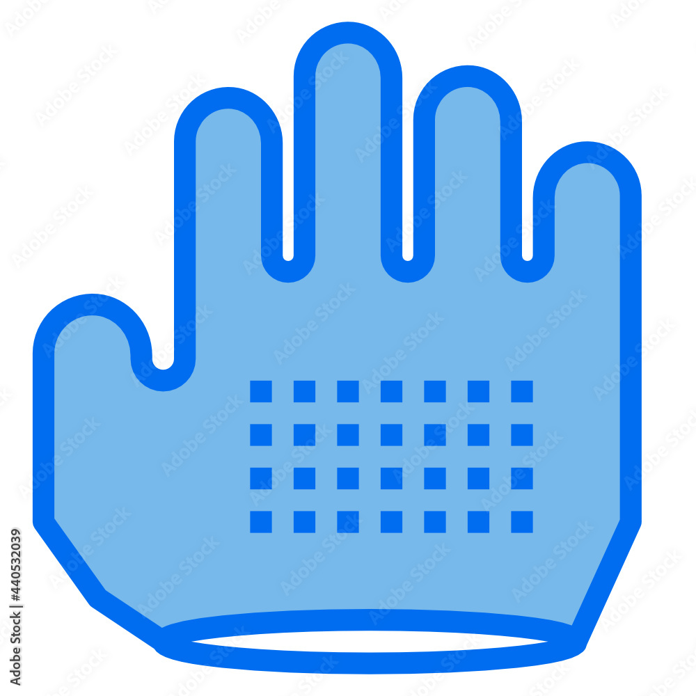 Glove blue line icon Glove blue line icon
