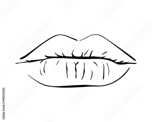 lips drawing