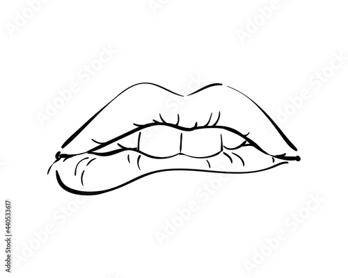 lips drawing