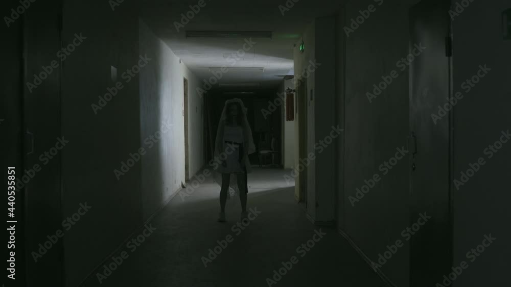 the ghost of the bride stands in the dark corridor and grins the ghost of the bride stands in the dark corridor and grins