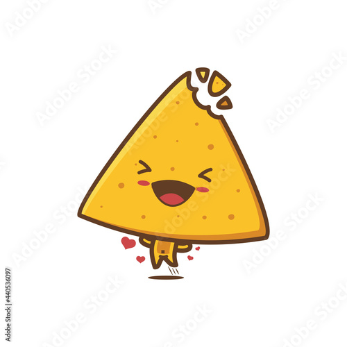 Cute cartoon nachos mascot